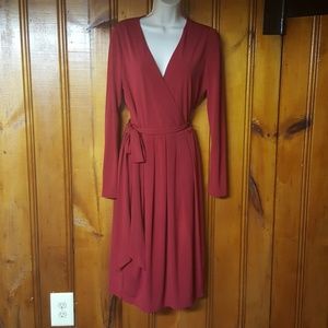 Calvin Klein Red Wrap Dress